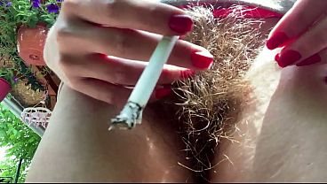 hairy bush outdoor two cigarettes