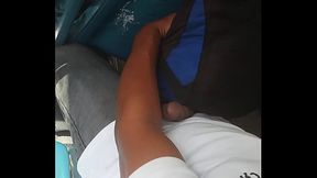 chacal se pajea en autobus