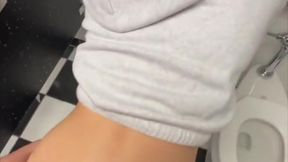 Sneaky Raw Sex with Hot Latina In Movie Theater Restroom