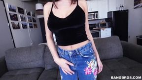 BANGBROS - Gorgeous Brunette Teen Lana Rhoades Working So Hard For The Cum