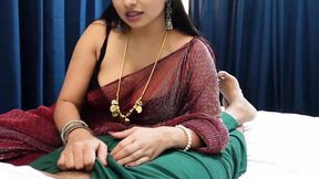 Hot indian girl hand job wtih sexy saree