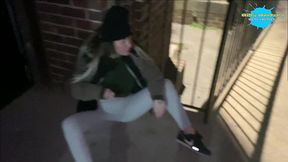 cracky takes a stick up the pussy