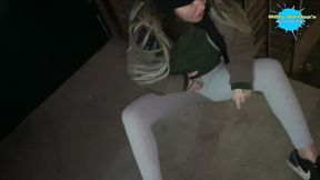 cracky takes a stick up the pussy