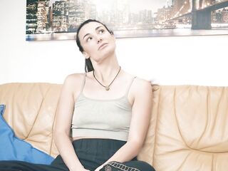 Former catwalk model Tanya on our casting daybed