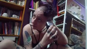 Cute Punk Girl Shaves Her Head - Bald Girl Fetish - Bodysuit, Small Tits, and Tattoos