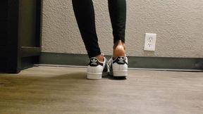 Sunshinesgoldenarch white Adidas shoeplay