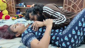 Ass Press Kiss, Neck Kiss, Pussy Rub and Kiss in Nighty