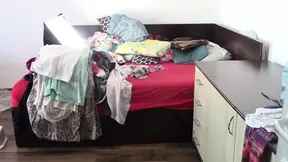 Sexy wife does housework naked. Brunette, hairy pussy, big ass, big tits.