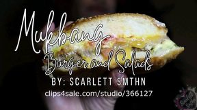 Mukbang Burger and Salads