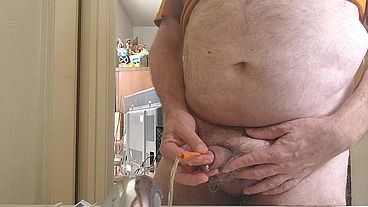 Stuffguy #11 Was going to simply jerk off but then decided to take a piss and use the catheter to get off.