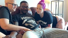 lady lazurus & siren likes jerking him off, licking his nipples, and making him cum everywhere!