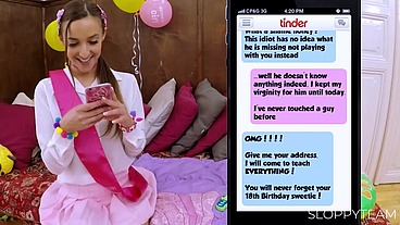 Tinder Date 🔥 Dating App Chat 🎁 Stranger First Time Cuckold 🎂 Cheating on boyfriend