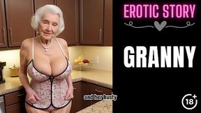 [GRANNY Story] Watching Stepfather fucking Step Grandmother in the Kitchen