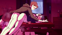 Big-Tits Anime Girls Suck Big-Cock Together for Facial Cumshots & Threesome Orgy Fun