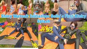 Shiny Wetsuit Initiation: Belle’s First Kinky Splash - WMV