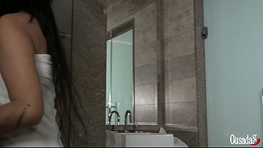Tattooed Latina maid gets fucked by a hairy maintenance man