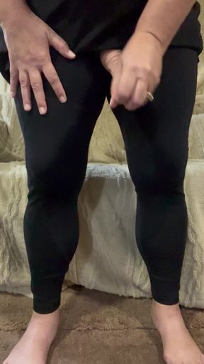She's Working It Out After Her Workout: Her Titties and Stroking Her Strapon