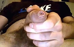 Str8 Guy with Juicy Tight Foreskin cums on cam #102