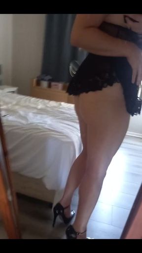 This Black Negligee Makes My Legs Look Sooooo Long