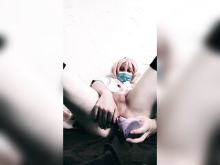 Femboy Triest to Play with His Sex-Toy groaning