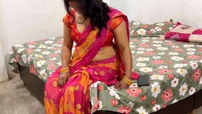 Beautiful newly married indian bhabhi big boobs hot sex in colour full dress