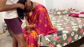 Beautiful newly married indian bhabhi big boobs hot sex in colour full dress