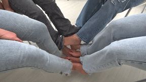 4 PAIRS OF BARE FEET