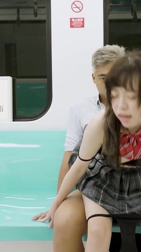Yuli Gets Fucked by an Invisible Man on the Train