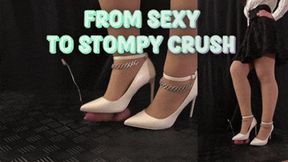 From Sexy to a Stompy Crush in my White Stiletto Heels (Double Close Version) - TamyStarly - Cock Balls Crush Trample, Shoejob, CBT, Trampling, Bootjob, Stomping