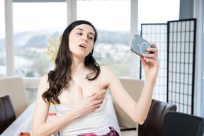 Charlie Dean and Janet Alfano take turns riding his dick in the bathroom