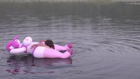 Swim on a Big Pink Doll