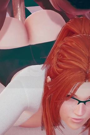 Thicc Redhead Professor Crawls Into Your Office Fantasy Glasses on, Shirt Tight, Attitude Naughty