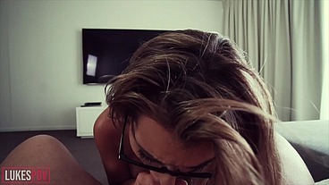BUSTY PORNSTAR BLOWS HER TEACHER