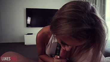 BUSTY PORNSTAR BLOWS HER TEACHER
