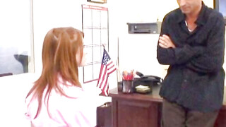 Principals Younger Sister Gets sloppily Fucked On Desk