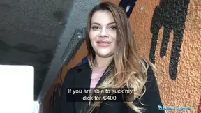 Public Sex – Russian shaved pussy fucked for cash