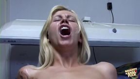 This Bored Slender Blonde Wants Her Man to Stop Exercising and Start Fucking Her Ass