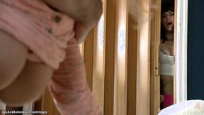 ”Step Dad vibrates butthole to bound teen”