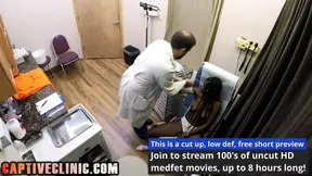 Royal Diamond gets her pussy fingered by a gyno doc in medical bondage