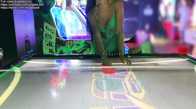 This slut gets creampied in a cinema toilet, put her panties back on and goes to see her movie