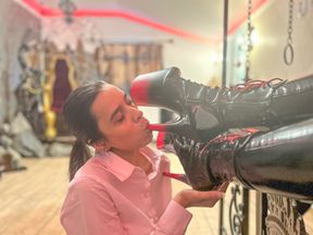 Fanatic boot adoration LezDom
