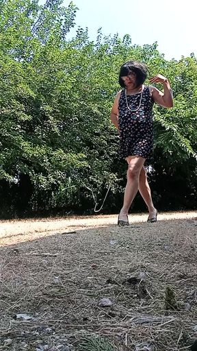 Transvestite eats his cum