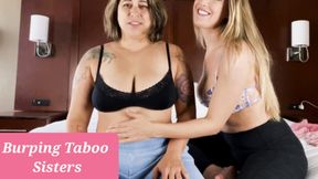 Burping Taboo Sisters - POV Your Mom and Aunt Burp Topless