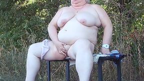 A Friend in the Park Undresses and Masturbates on a Bench