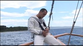 Young Muscle Stud Edges His Huge Cock Solo in the Open and Blasts a Thick Load