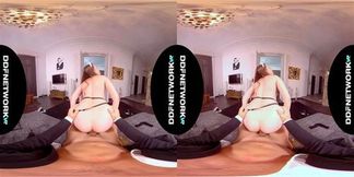 French VR maid Lena Reif lets you fuck her clean shaved wet pussy in POV