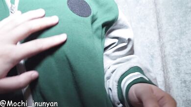 Girl in Chinese school uniform is played with and orgasmed with a vibrator