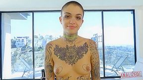 Tattooed Anal Slut Leigh Raven Takes Dick Up Her Ass & Cum On Her Face