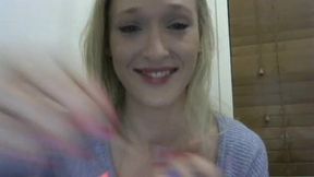 Hot Blonde Uses Toy in Pvt for You