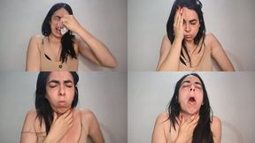 Cough + sneezing + mucus + allergies